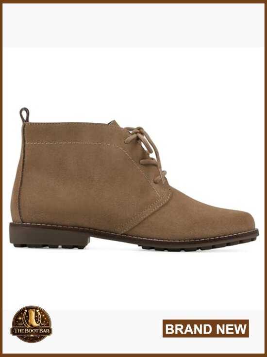 Leather Lace-Up Ankle Boots with Cushioned Insole, Hiking Style main image 4